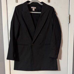 H&M Black Pinstripe Women's Blazer